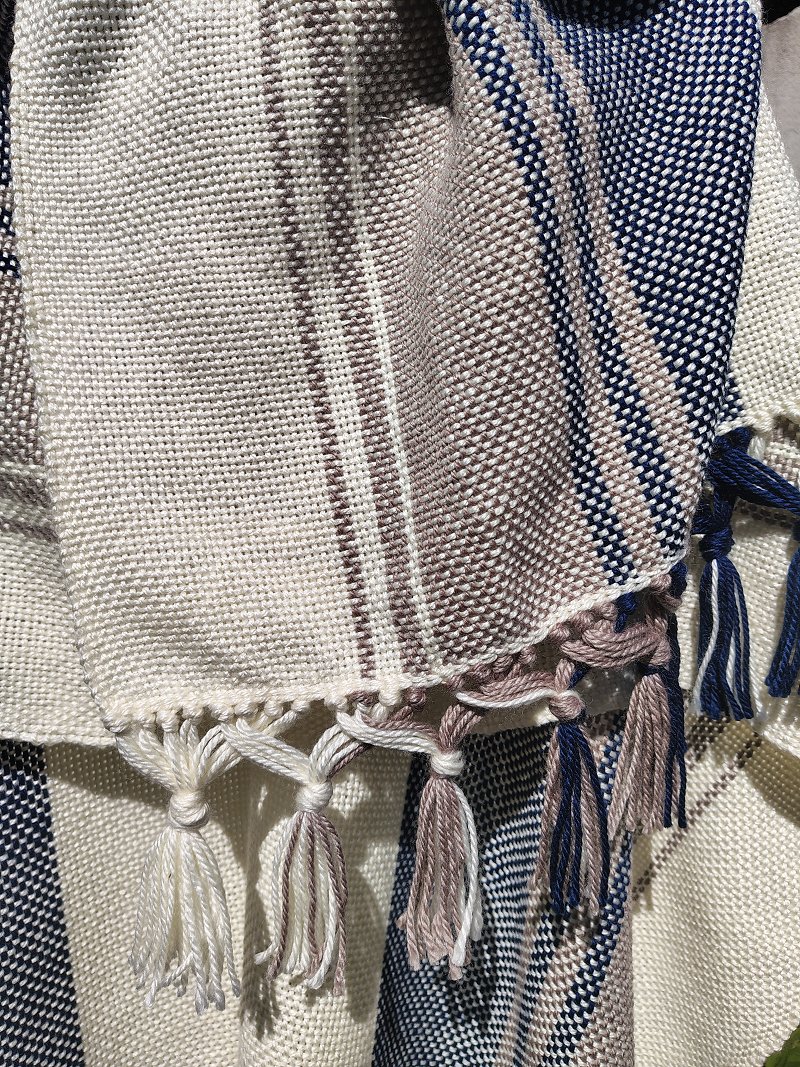 Ruanas tejidas en telar Wenuntu detalle tejido